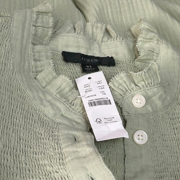 J. Crew Re-Imagined Earth Friendly Cotton Lightweight Cotton Ruffle Details - Picture 11 of 16